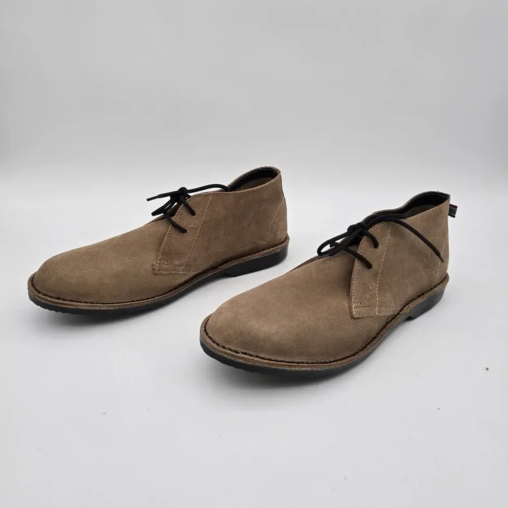 Veldskoen Shoes Mens 14 48 Tan Beige Brown Heritage Black Sole Low Chukka Safari